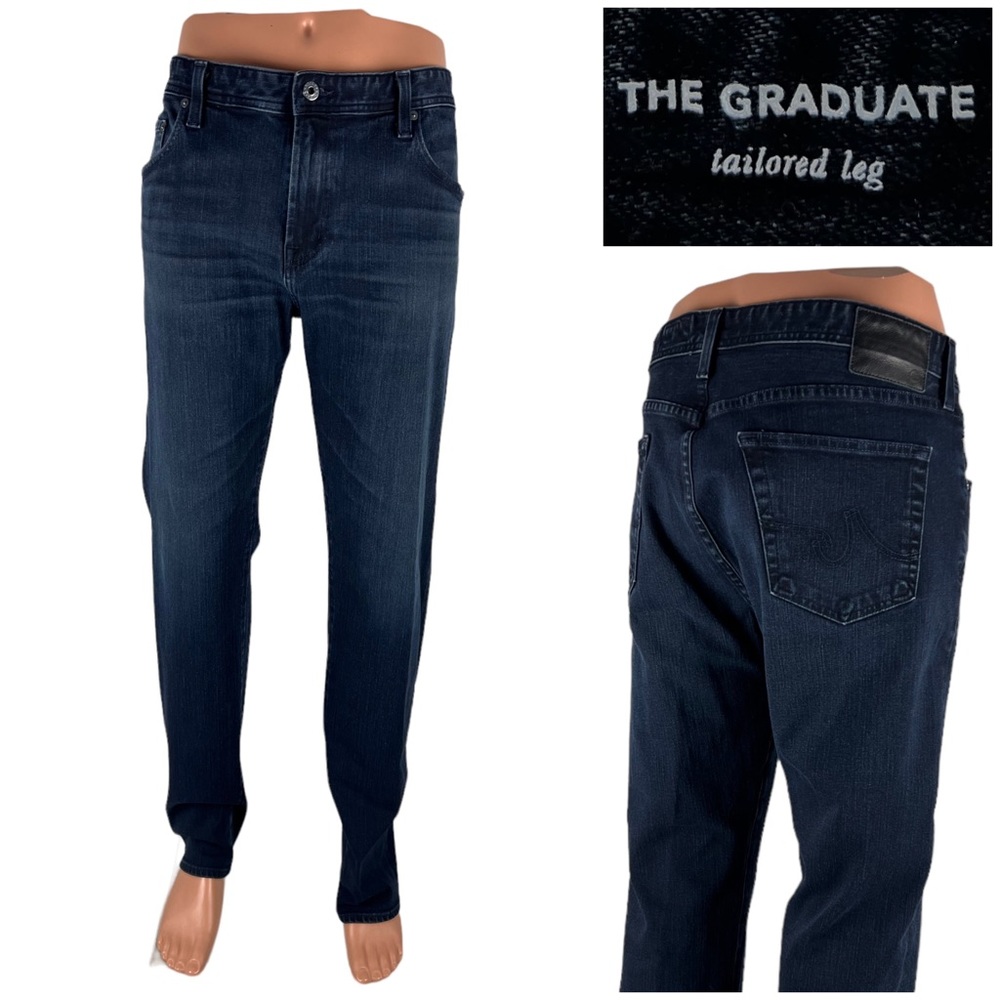 Adriano Goldschmied Mens 38 X 34 Jeans The Graduate Tailored Leg Denim 360 EUC